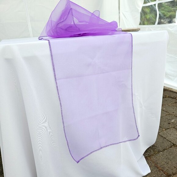 Organza Table Runners 25 Lavender Purple 14" x 108" - Picture 1 of 4